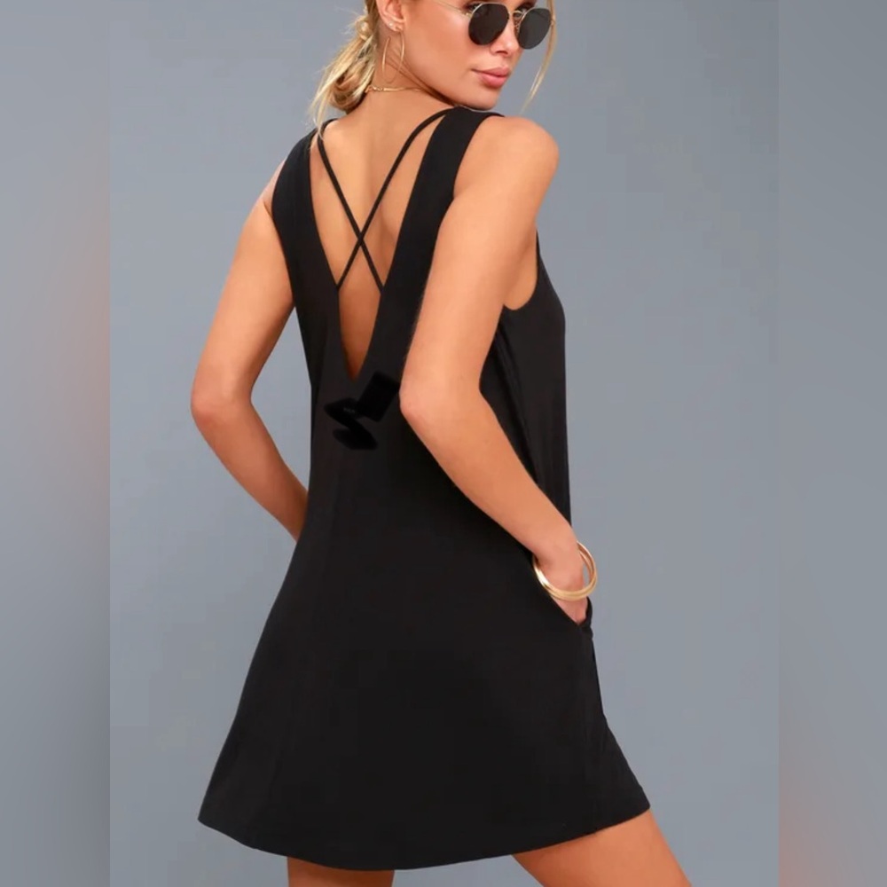 NWT Tempted Black Sleeveless Swing Dress - Picture 2 of 8